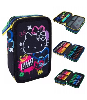 Piórnik potrójny z wyposażeniem Jumper 3 COOLPACK, HELLO KITTY SANRIO