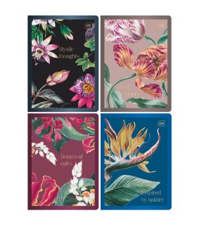 4 X ZESZYT A5 DLA DZIEWCZYNY, 80 KARTEK, KRATKA, kwiatowe wzory