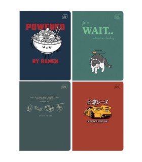 4x ZESZYT A5, 32 KARTKI, W TRZY LINIE, chłopięce wzory, INTERDRUK