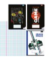 3x zeszyt A4, 32 kartki, kratka z marginesem, game dla chłopca, Beniamin Rexus