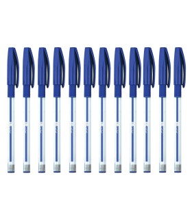 3x długopis kulkowy żelowo-olejowy Easy One Color 0,7 mm Interdruk – niebieski