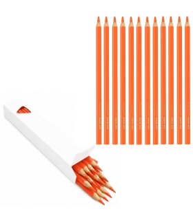 12 X KREDKA TRÓJKĄTNA SUPER SIZE GRAFIT 4 MM POMARAŃCZOWA ST. MAJEWSKI