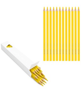 12 X KREDKA TRÓJKĄTNA SUPER SIZE GRAFIT 4 MM ŻÓŁTA ST. MAJEWSKI