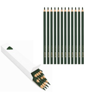 12 X KREDKA TRÓJKĄTNA SUPER SIZE GRAFIT 4 MM CIEMNOZIELONA ST. MAJEWSKI