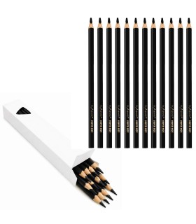 12 X KREDKA TRÓJKĄTNA SUPER SIZE GRAFIT 4 MM CZARNA ST. MAJEWSKI