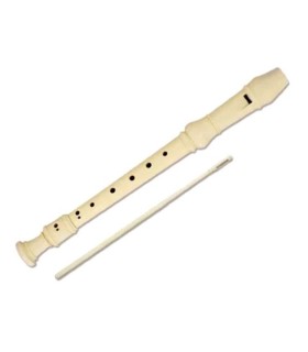 Flet szkolny prosty plastikowy w etui + czyścik 130-1649 GRAND